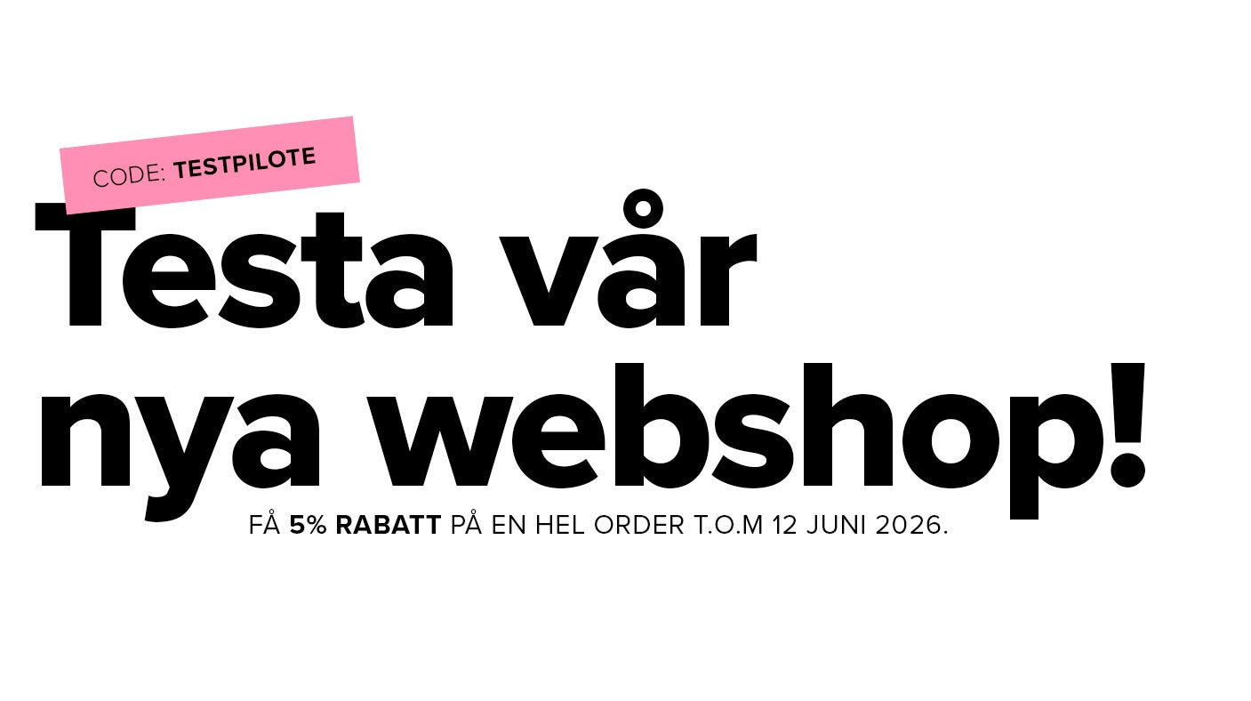 Gör så här för att testa vår nya WEBSHOP: