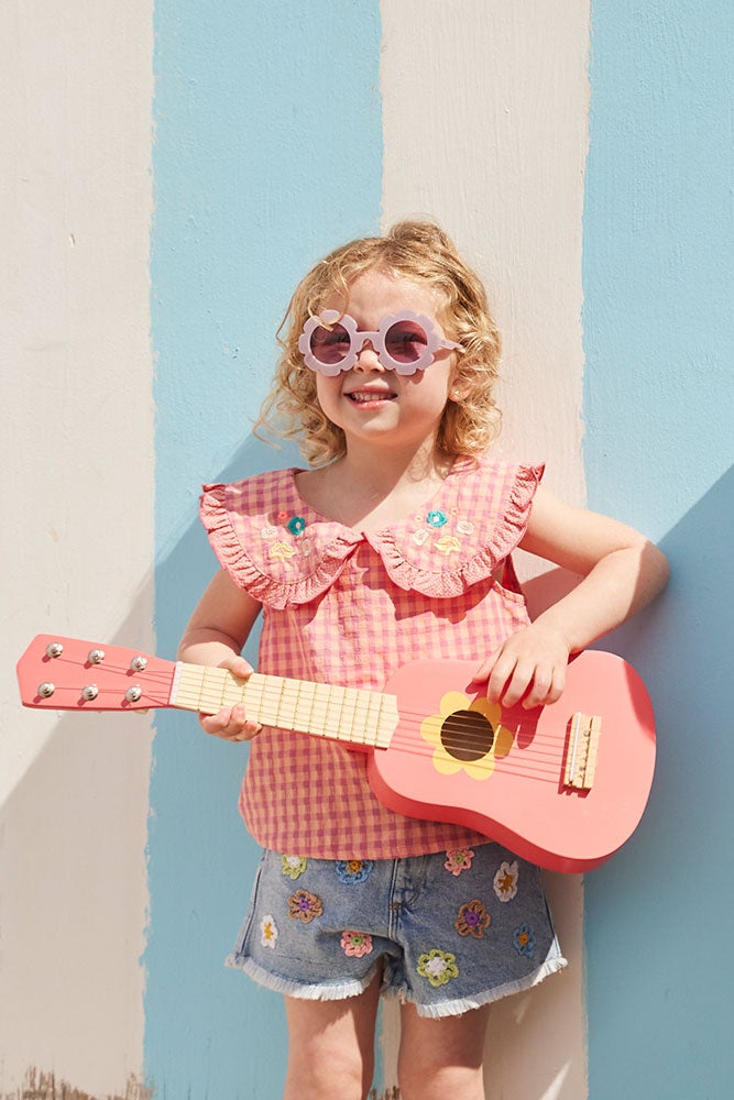 Gitarr blomma rosa