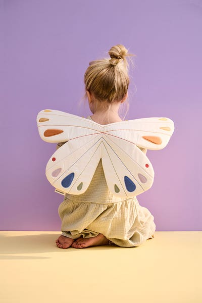 Fjäril vit DRESS-UP